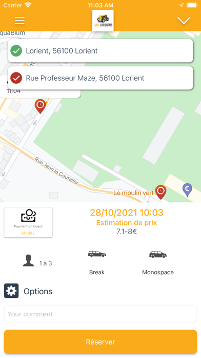 Taxi Lorient Screenshot
