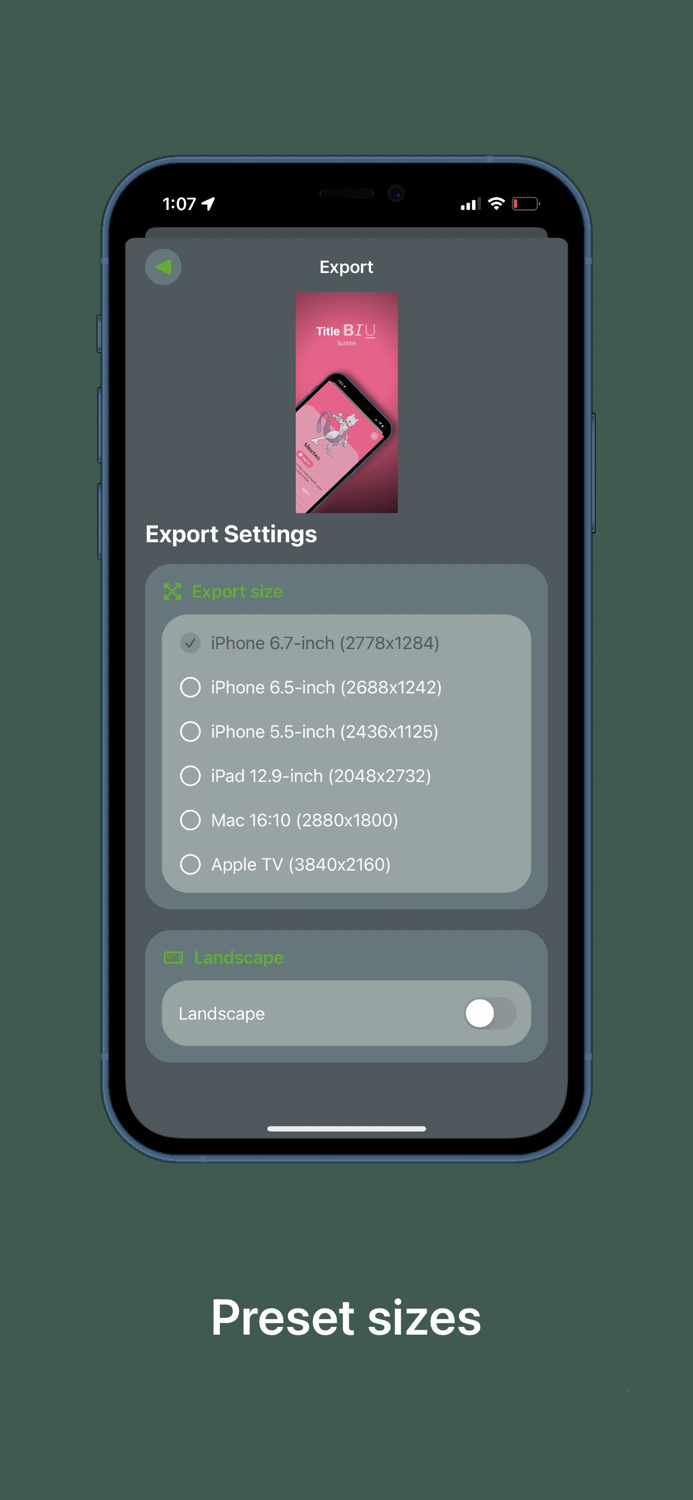 Screenly - Mockup Screenshots