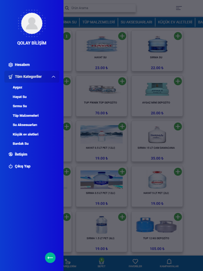 Gaziantep Tüp Su Sipariş