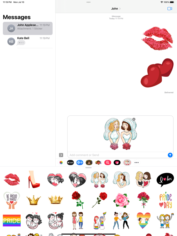 Screenshot #5 pour She Love Her - Couple Stickers