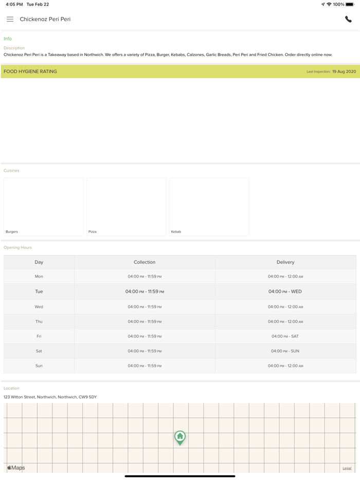Chickenoz Peri Peri Northwich