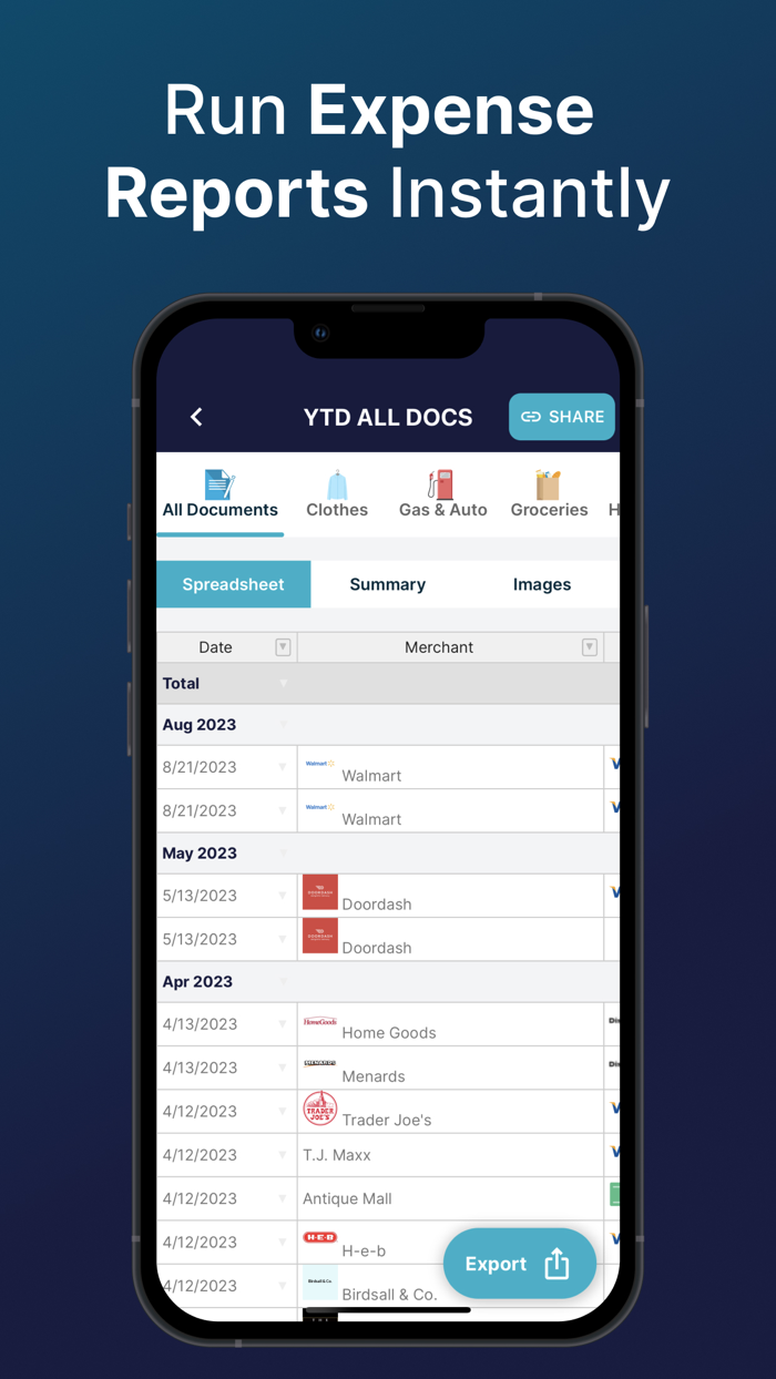 SimplyWise Receipt Scanner