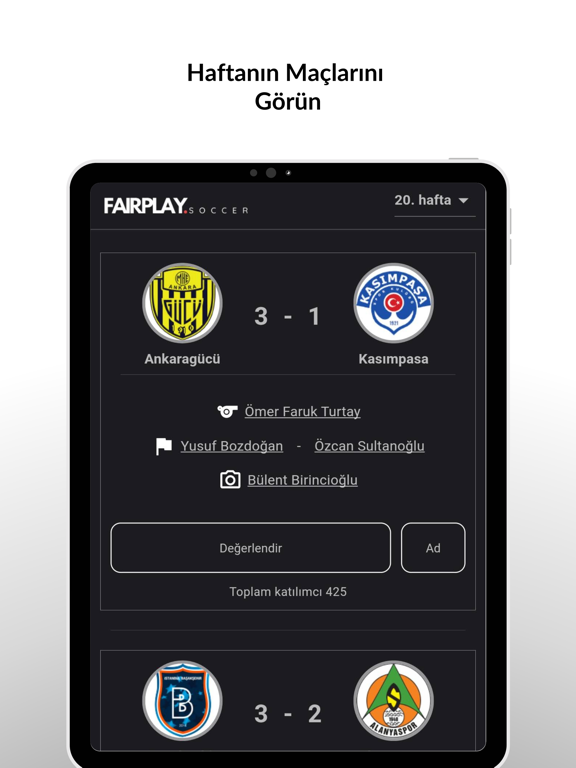 FairPlay – Maç & Hakem Oylamaのおすすめ画像1