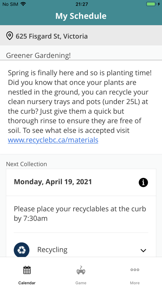 #3. RecycleCRD (iOS) Podle: Capital Regional District