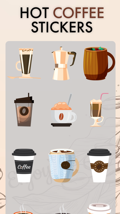 Coffee-Hot Coffee Stickers Screenshot