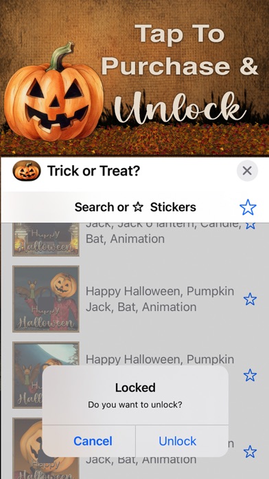 Trick or Treat? Stickers Screenshot