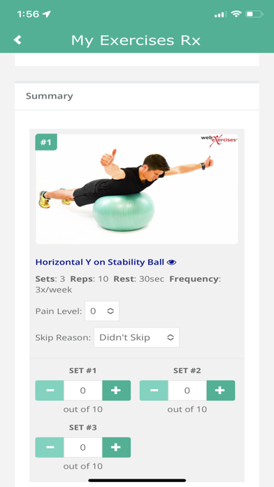 WebExercises FIT Screenshot