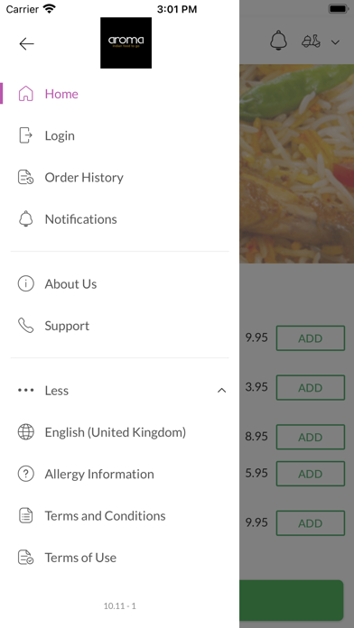 Aroma Indian Food To Go Screenshot
