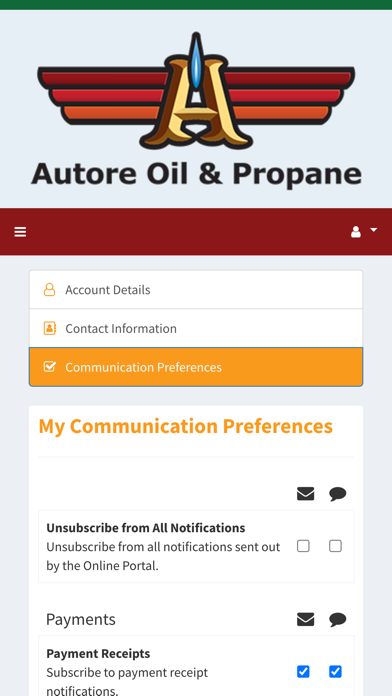 Autore Oil & Propane Screenshot