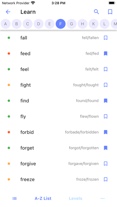 Screenshot #3 pour Irregular Verbs for English