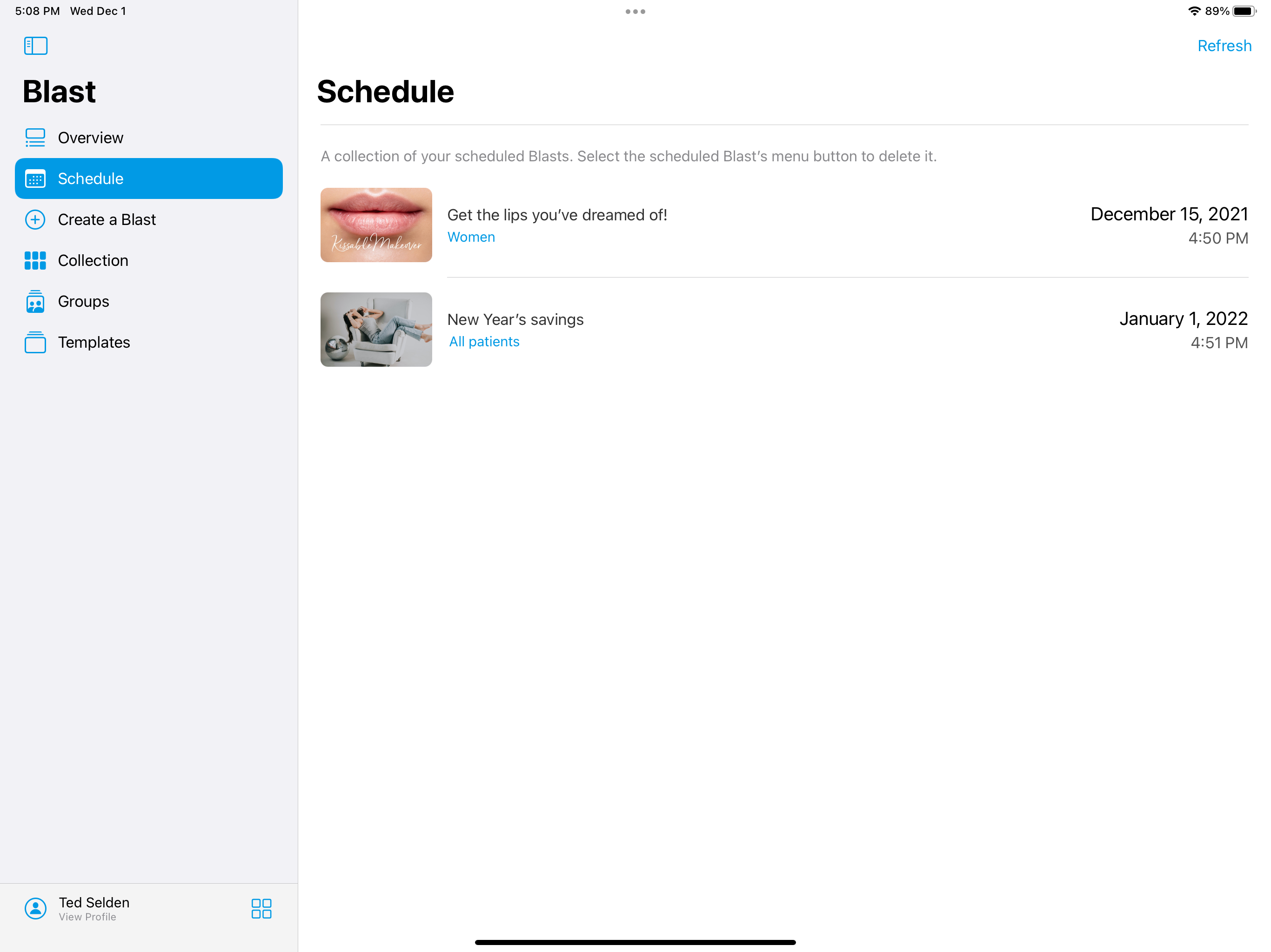 TouchMD Dashboard - for Staff