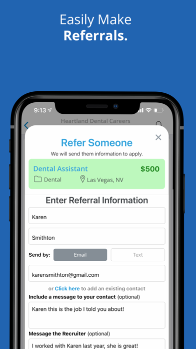 Heartland Dental Referrals Screenshot