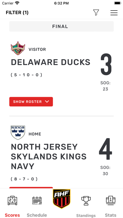 Atlantic Hockey Federation Screenshot