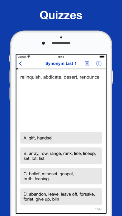 Latin-derived Synonyms Screenshot