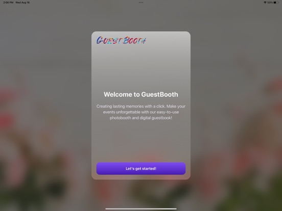 GuestBooth - Picture Perfect iPad screenshot 1 - Photo & Video app