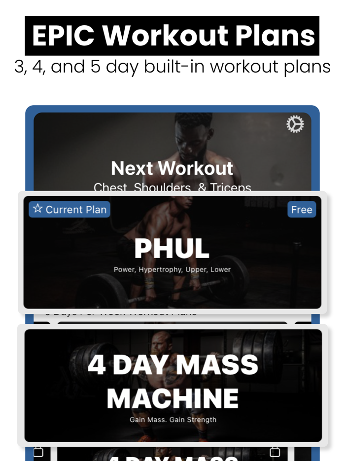 PHUL - Split workout routine