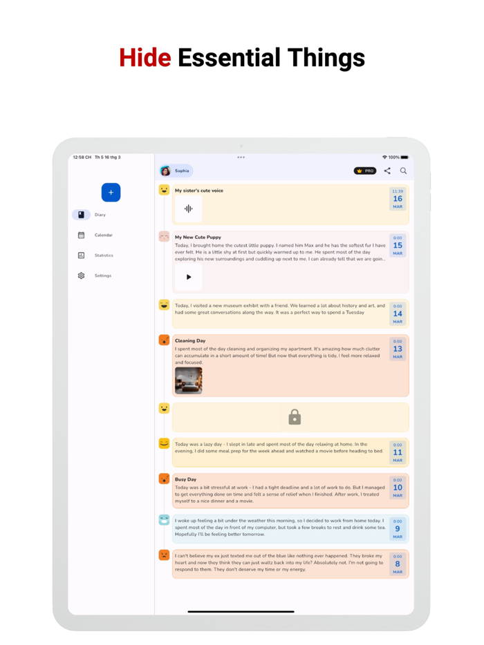 Diary with Lock Daily Journal