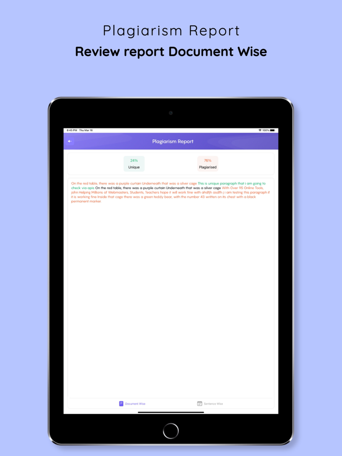 Anti-Plagiarism Grammar Check