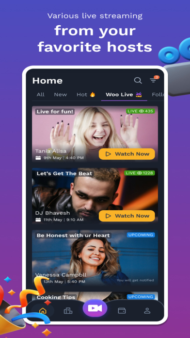 WOO TV : Live Stream, Go Live Screenshot