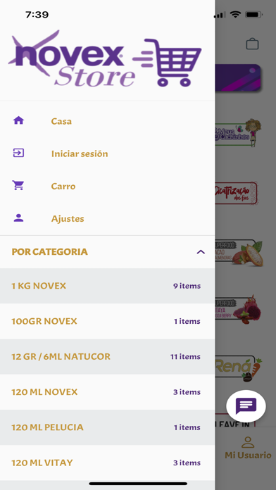 Novex Store App Screenshot