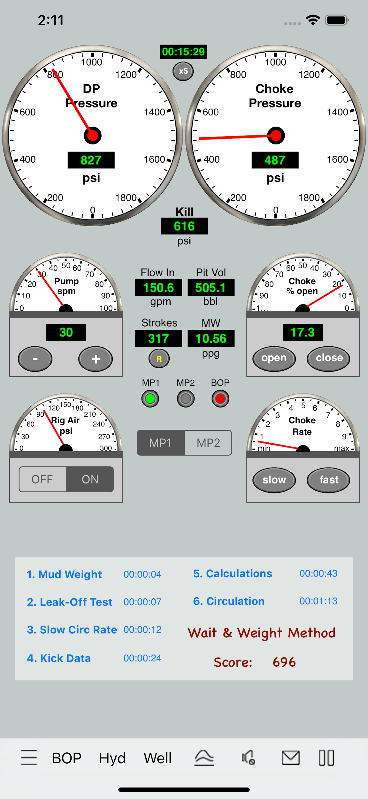 Wait and Weight Simulator