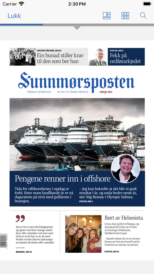 #4. Sunnmørsposten eAvis (iOS) Podle: Polaris Media ASA