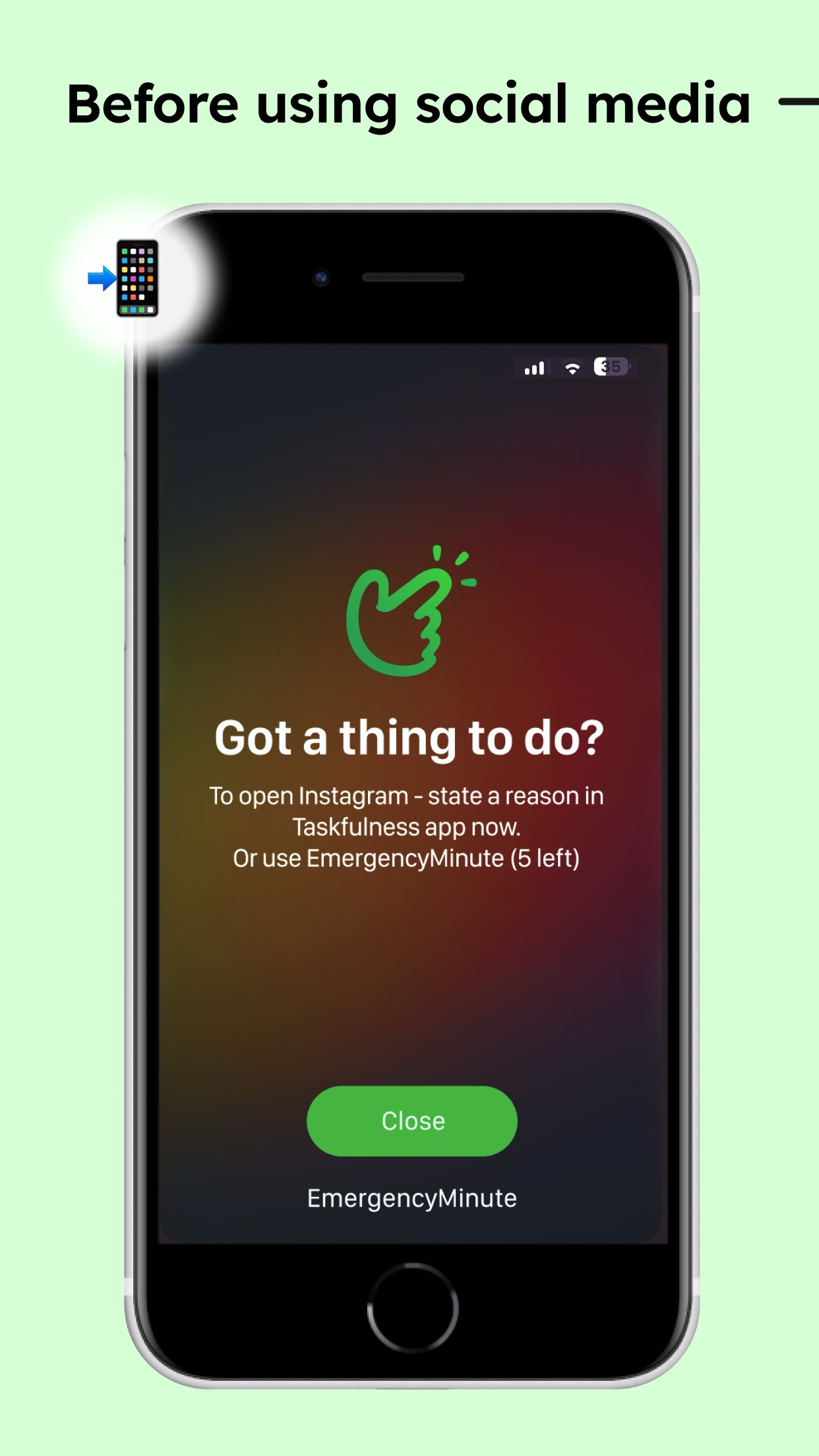 Screenshot do app Limit Screen Time・Taskfulness