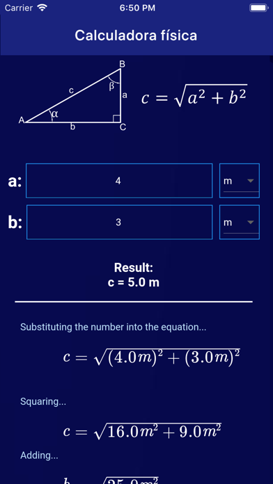 Physics Calc Screenshot