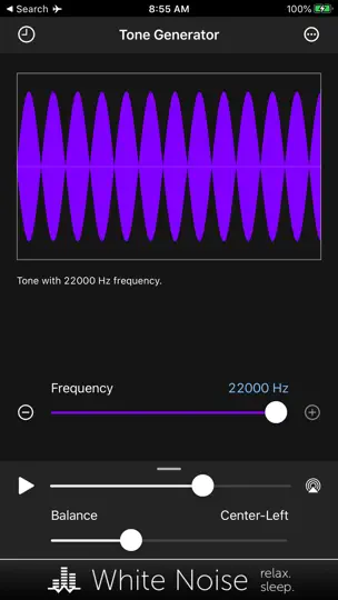 Скриншот Tone Generator: Audio Sound Hz на iPhone 3