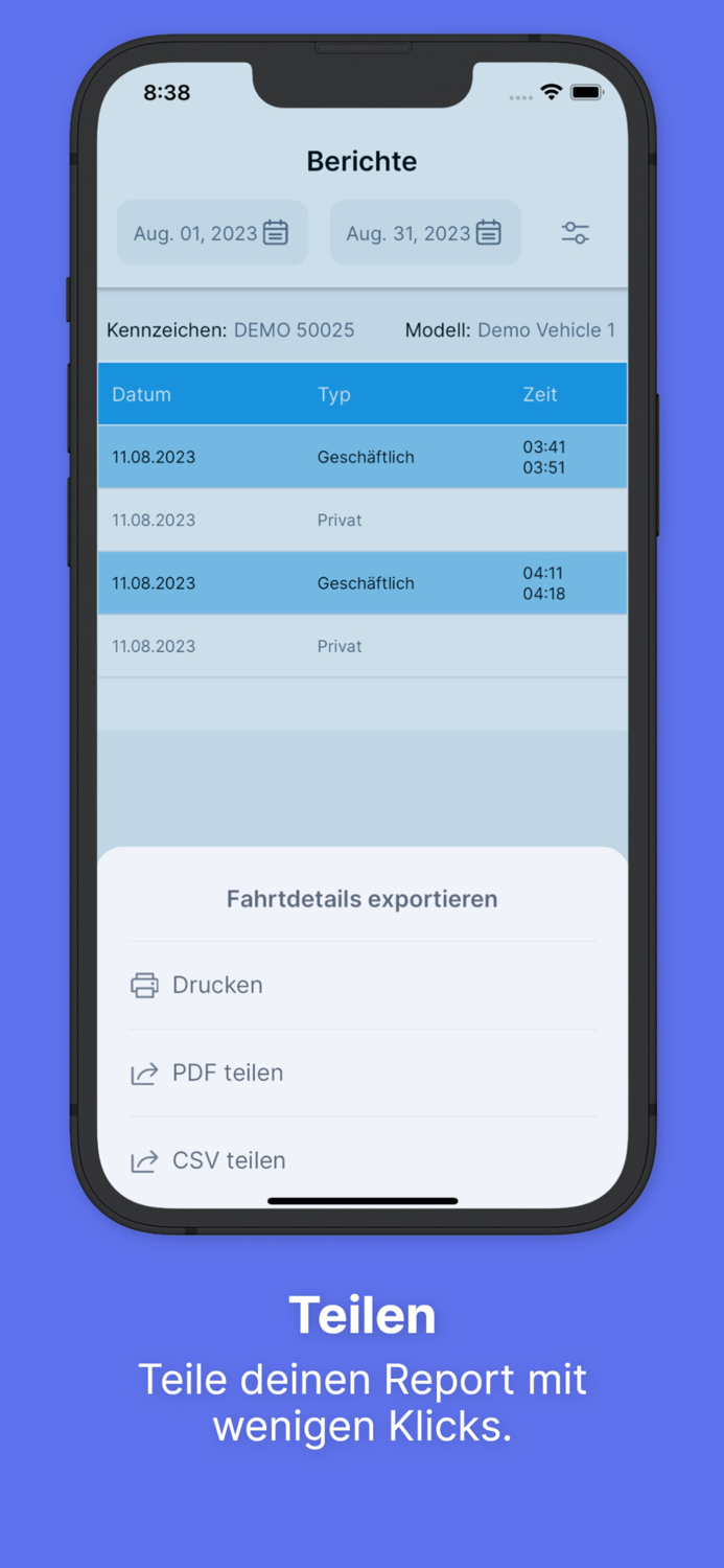 AutoLogg Fahrtenbuch 2.0