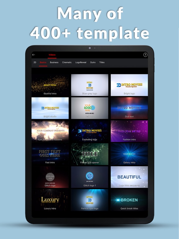Screenshot #4 pour IntroMovie - Intro video maker