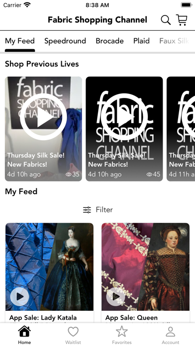 Fabric Shopping Channel Screenshot