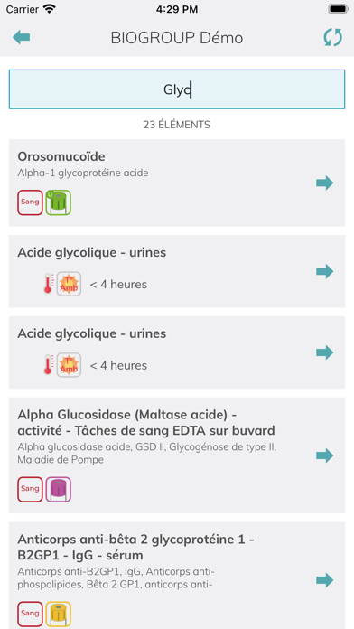 Screenshot #1 pour Biogroup Pro