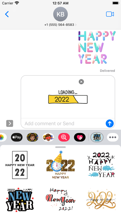 New Year 2022 Eve Stickers Screenshot