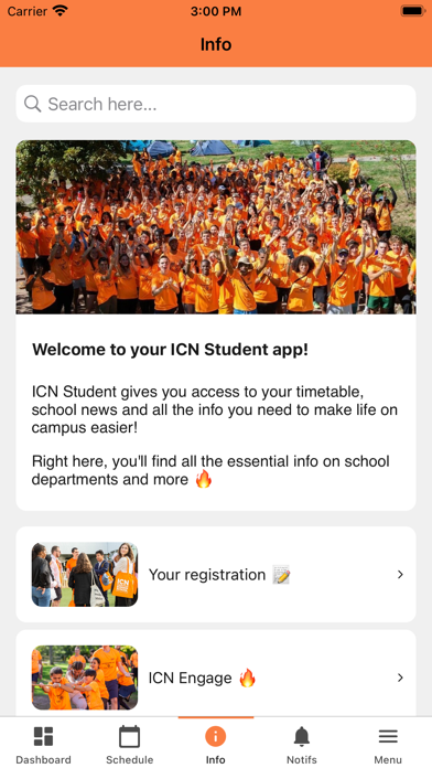 ICN Student Screenshot