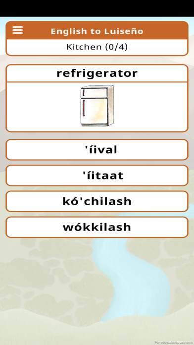 Rincon Luiseño Vocab Builder Screenshot