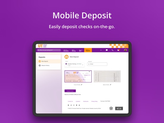UT Federal Credit Union iPad screenshot 6 - Finance app