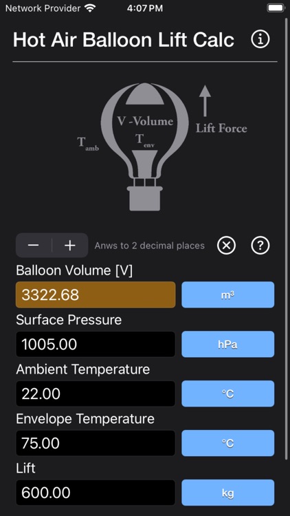 Hot Air Balloon Lift Calc screenshot-8