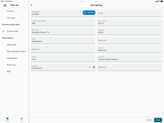 Screenshot #6 pour Plane log