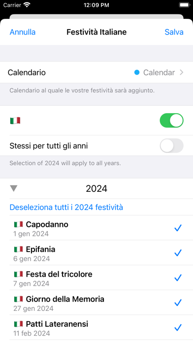 Festività Italia Screenshot