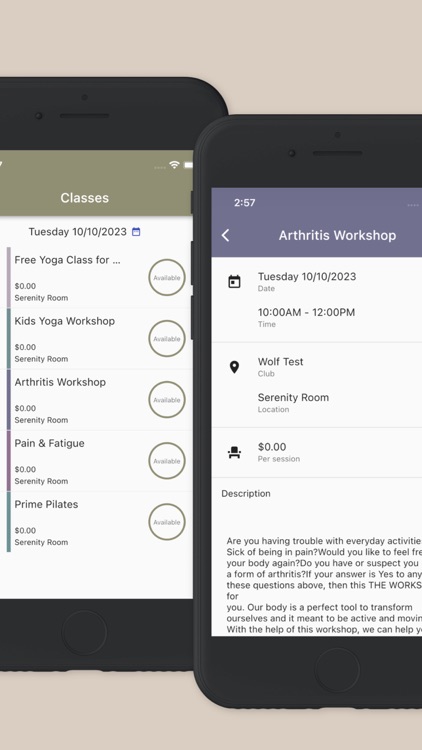 Serenity Bookings App