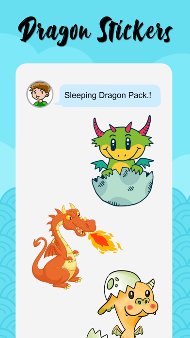 Sleeping Dragon Stickers Screenshot