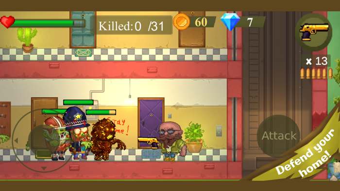 Zombie vs House Defender