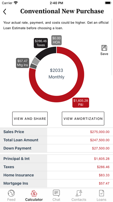 Park Bank Mortgage Screenshot