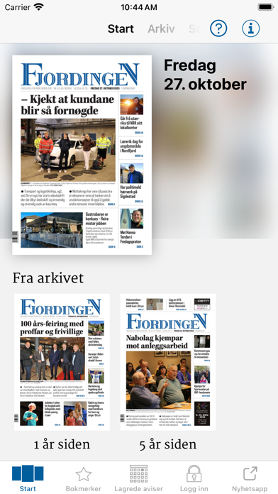 Fjordingen eAvis Screenshot