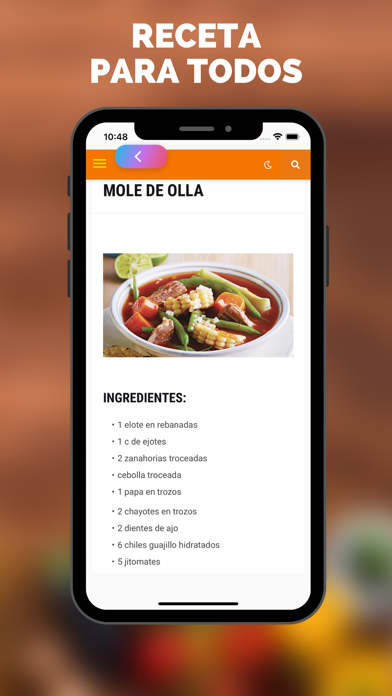 Recetas de Comidas Mexicanas Screenshot