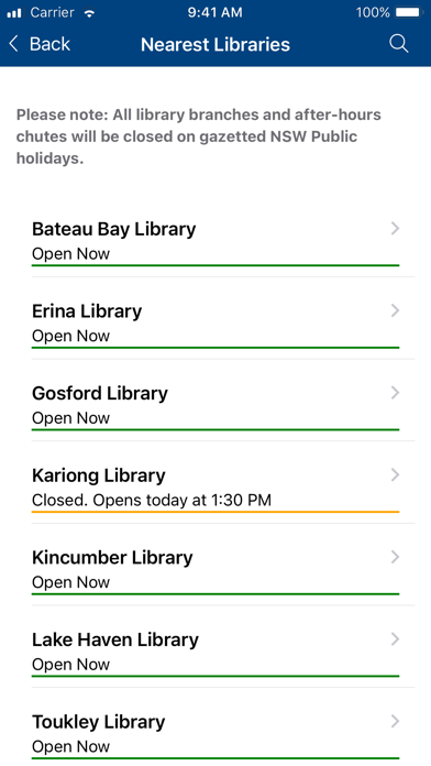 Central Coast Library Service Screenshot