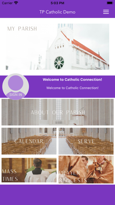 TouchPoint Catholic Parish Screenshot