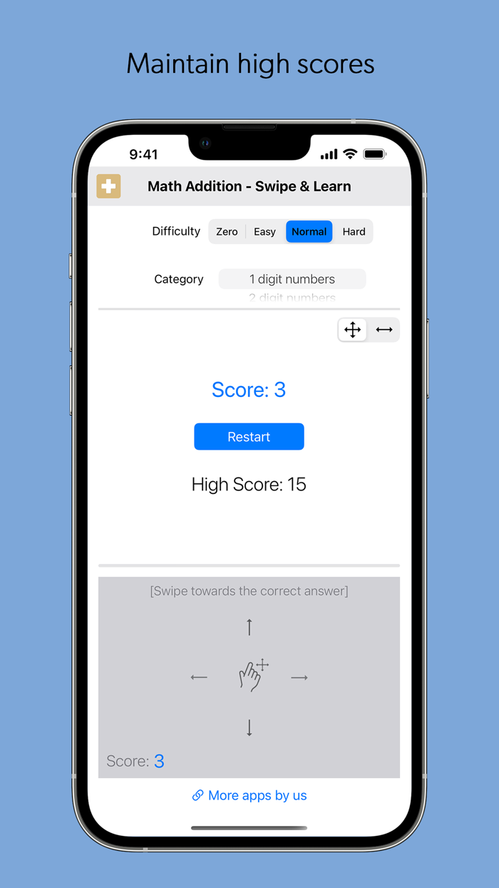 Addition Math - Swipe and Learn