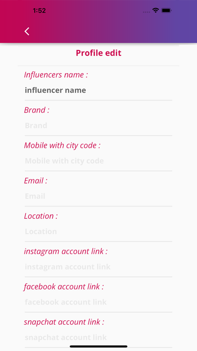 5V Influencers Screenshot